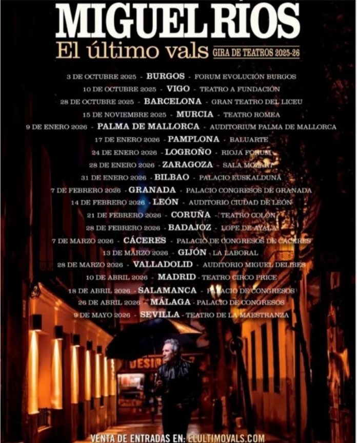 Miguel Ríos anuncia fechas de su gira «El Último Vals»