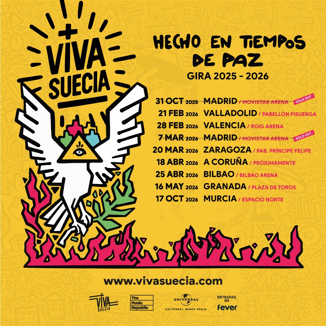 Viva Suecia presenta su gira: “Hecho en tiempos de paz” 